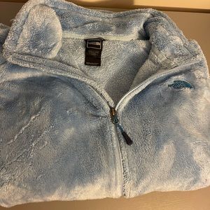 fuzzy north face zip up
